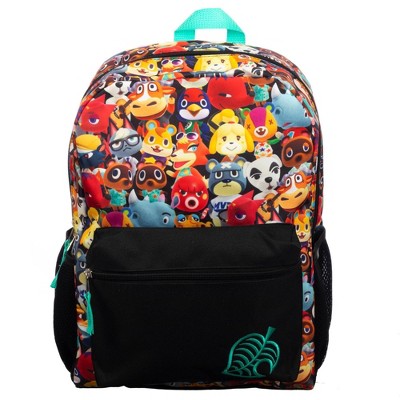 Nintendo Animal Crossing Print  Kids' Backpack - Black