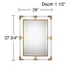 Uttermost Rectangular Vanity Accent Wall Mirror Modern Beveled Gold Iron Clear Acrylic Frame 28" Wide for Bathroom Living Room - 4 of 4