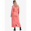ellos Plus Size Three-Quarter Sleeve Knit Maxi Dress - 3 of 4
