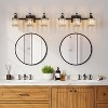 Whizmax Bathroom Vanity Light Fixtures Modern Crystal Vanity Light Fixtures, Light Modern Crystal Wall Lighting with Square Shade, Black - 3 of 4