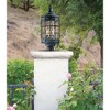 Minka Lavery Rustic Outdoor Post Light Fixture Textured Black Power Coat 22 3/4" Champagne Hammered Glass for Exterior Barn House - 3 of 4
