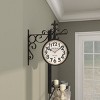 16"x15" Metal Vintage Style Wall Clock with Scroll Designs Black - Olivia & May: Elegant Indoor Timepiece, Unique Hanging Decor - 3 of 4