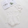 MyKids-USA Baby Girls Solid Color Hollow Design V Collar Sleeveless Onesies Dress In Summer With Hat - 2 of 4
