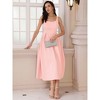 INSPIRE CHIC Women's Sleeveless Square Neck A-Line Cocktail Maxi Dress - 3 of 4