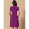 INSPIRE CHIC Women's Elegant Ruffled Peter Pan Collar Dresses - 3 of 4