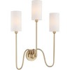 Quorum Lighting Charlotte 3 - Light Sconce in  Aged Brass - 4 of 4