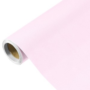 Unique Bargains Wallpaper, Peel and Stick Wallpaper Contact Paper Solid Color Vinyl Self-Adhesive Wall Paper Decorative Pale Pink 118" x 15.7" - 1 of 4
