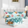 3Pcs Coastal Nautical Comforter Set Twin Size – Hawaii Ocean Bedding with Tropical Fish & Marine Life, 1 Comforter & 2 Pillowcases, Beach Quilt Set - 3 of 4