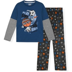 Sleep On It Boys Soft Fleece 2- Piece Pajama Sleep Set - 1 of 4