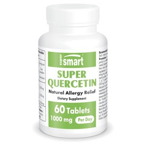 SuperSmart Super Quercetin 1000mg per Day (Patented QU995) - High Purity Natural Quercetin Supplement | Non-GMO & Gluten Free - 60 Tablets - 1 of 1