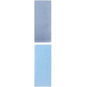 REGALWOVEN Solid Stripe Pattern Bathroom Face Hand Towels 14" x 30"/13" x 30" 2 Pcs - 1 of 4