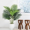 MaseiKar Fake Palm Trees 4 Ft Artificial Tropical Silk Plant-Tall Faux Faux Areca Palm Plants,Tall Artificial Plants Indoors and Outdoors in Pot - 3 of 4