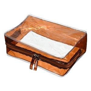 Unique Bargains Travel PVC Toiletry Bag Cosmetic Bag with Zipper for Travel - 1 of 3