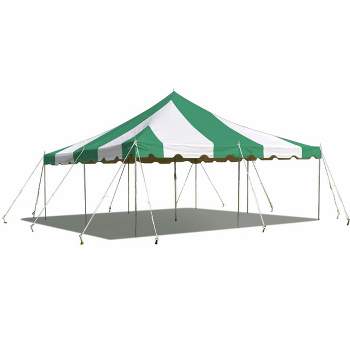 Party Tents Direct Weekender Outdoor Canopy Pole Tent, Green, 20 ft x 20 ft