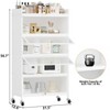 SKONYON 5 Tie Bakers Racks Storage Cabinet with 4 Flip-up Doors - 4 of 4