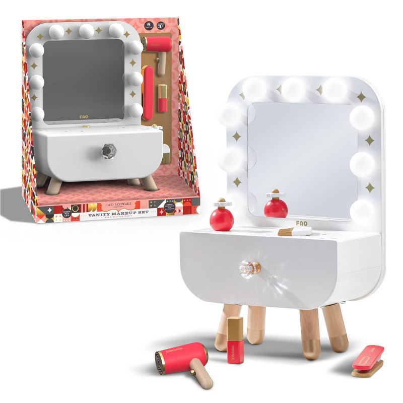FAO Schwarz Make-Believe Magic Vanity Mirror Makeup Set, 1 of 11
