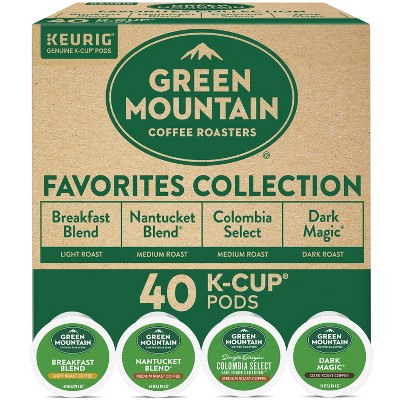Green Mountain Medium Roast Coffee Roasters Favorites Collection Keurig K-Cup Variety Pack - 40ct/13.1oz