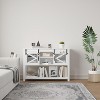 Homhougo Farmhouse Console Table with Sliding Barn Doors, 46" Narrow Sofa Table with Storage Shelves for Entryway or Living Room, White - 4 of 4