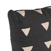 Triangle Square Throw Pillow Black/White - Skyline Furniture: Cotton Cover, Zipper Closure, Indoor Use - 3 of 4
