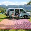 Lahome Ombre Outdoor Area Rug-Geometric Reversible Mat for Patio, Balcony, Deck, Backyard, or RV Camping - 4 of 4
