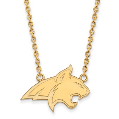 Black Bow Jewelry 10k Yellow Gold Montana State Bobcats NCAA Necklace 18 Inch