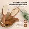 Baby Hair Brush and Comb Set, Oval Wooden Baby Brush Set for Newborns, Infant, Toddler Grooming Kit - 4 of 4