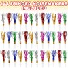 ArtCreativity Colorful Fringed Noisemaker Toys (Set of 144) - 2 of 4