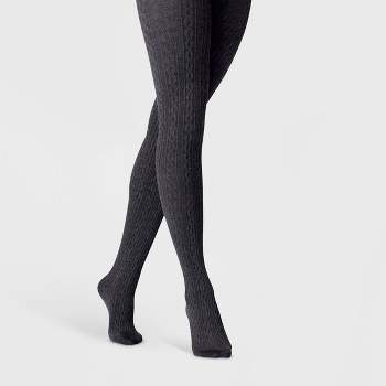 Opaque Tights Target Store Brand Heather Grey Size M/L 150-175 Lbs 4’11”-6’