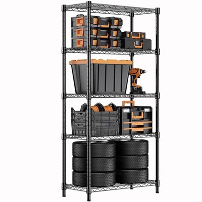 LunaLulinlk 1250 lbs 5 Tier Steel Storage Rack Miscellaneous Rack for Home, Kitchen