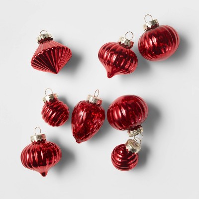 8ct Glass Christmas Tree Ornament Set - Wondershop™