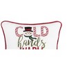 C&F Home 10" x 10" Snowman "Cold Hands Warm Heart" Embroidered Accent Pillow - 2 of 4