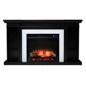 Henstinger Electric Fireplace with Bookcase - SEI - 1 of 4