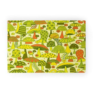 Jenean Morrison Many Mushrooms Green Welcome Mat - Deny Designs - 1 of 3