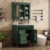 Lyngins Modern Freestanding Vanity with Ceramic Basin, Bathroom Storage Cabinet with 2 Drawers & Tip-out Drawer, Single Sink Bathroom Vanity - 2 of 4