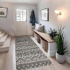 Acekool Boho Runner Rug 2x6, Non-Slip Washable Bohemian Pattern Low Pile Carpet for Kitchen, Bathroom, Bedroom, Soft Floor Cover Red - 2 of 4
