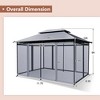Costway 2-Tier 10'x13' Steel Gazebo Canopy Tent Shelter Patio Garden Outdoor Netting - 3 of 4