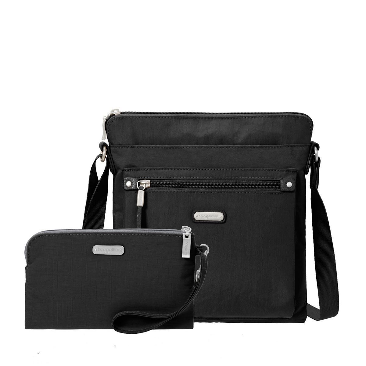 baggallini Women's True Classic Go Bagg Crossbody Bag with RFID Wristlet