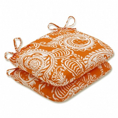 Round orange cushion sales