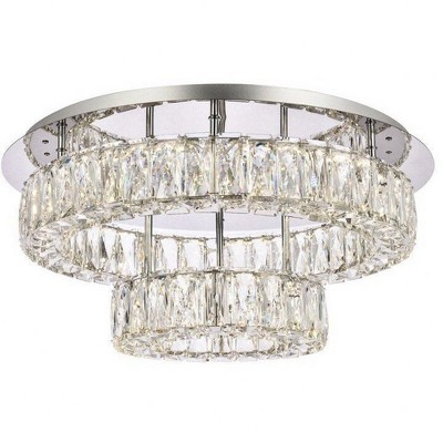 Elegant Lighting Monroe 2 - Light Flush Mount in  Chrome