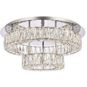 Elegant Lighting Monroe 2 - Light Flush Mount in  Chrome - 1 of 4