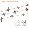 Unique Bargains Brass Smooth Decoration Irregular Gemstone Chains for Jewelry Making Craft - 3 of 4