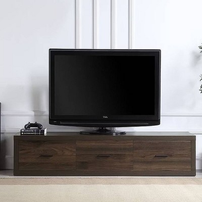 Harel 62'' Walnut Finish Media Console with Storage Cabinet