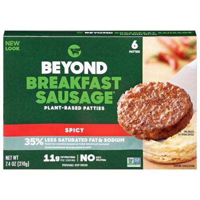 Beyond Meat Beyond Breakfast Sausage Spicy Plant-Based Breakfast Patties - Frozen - 7.4oz