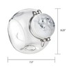 Amici Pet Marble Paw Hermetic Glass Food Canister, 72 oz,Clear w/ Silver Lid - 2 of 4