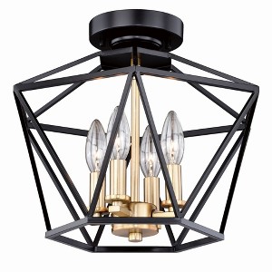 Vaxcel Turin 4 - Light Flush Mount in  Noble Bronze - 1 of 4