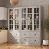 FUFU&GAGA 78.7"W Modular Combination Glass Door Display Cabinet Organiser - 4 of 4