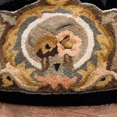 Assorted Floral Elegance Hand-Tufted Wool Round Rug, 6' Multi