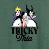 Women's - Disney Villains - Tricky Trio Lightweight French Terry Wide Neck Long Sleeve Shirt - 2 of 4