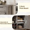 Whizmax Wine Bar Cabinet, Coffee Bar Cabinet with Wine Rack & Glass Holder - 3 of 4