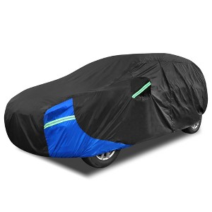 Unique Bargains YL Car Cover Waterproof Snowproof All Weather for Car Outdoor Full Car Cover Rain Sun Protection Universal Fit for Sedan 182"-190" - 1 of 4
